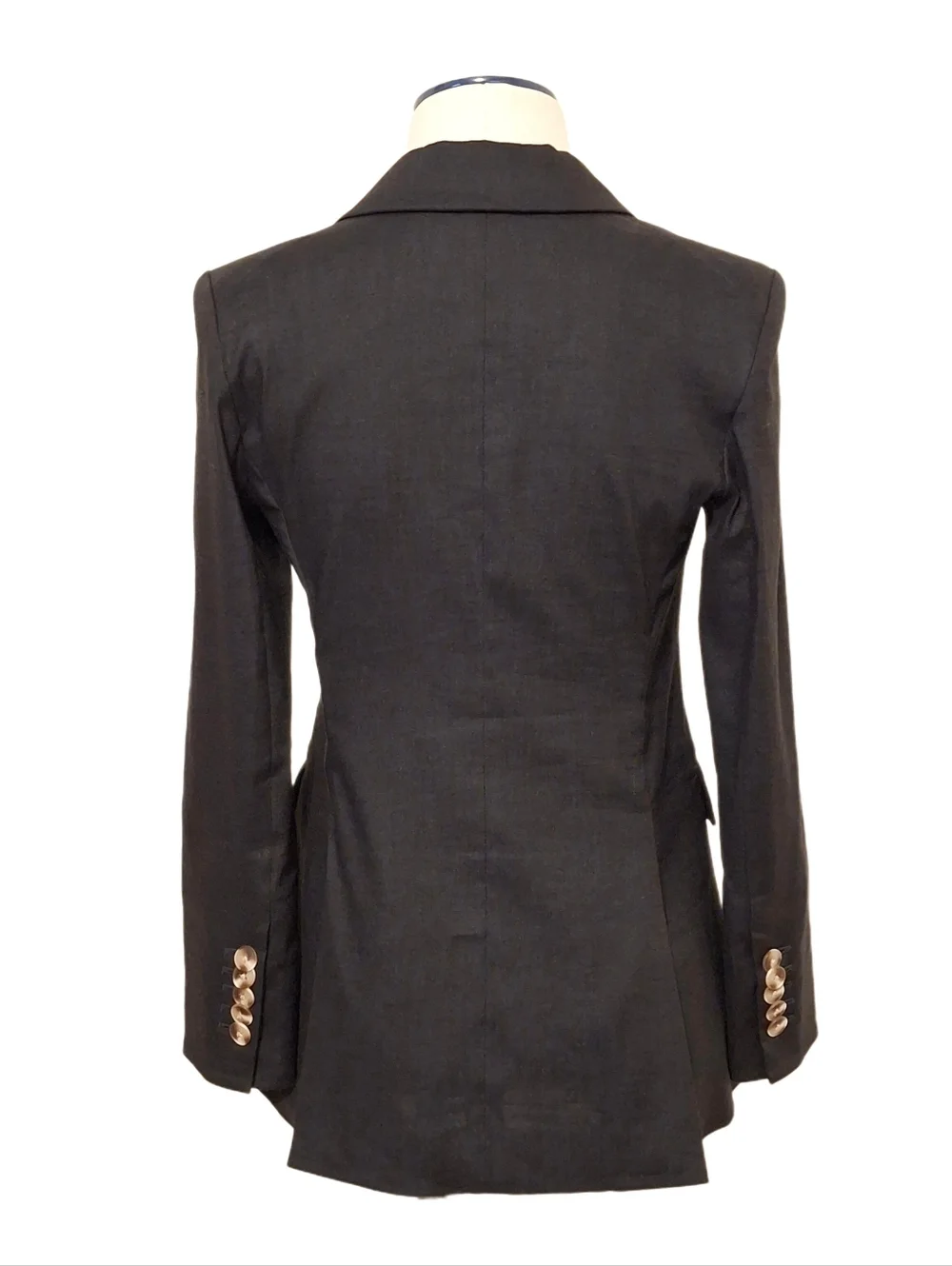 SOLD Veronica Beard 0 Black Didion Blazer Stretch-Linen Jacket - Picture 7 of 12